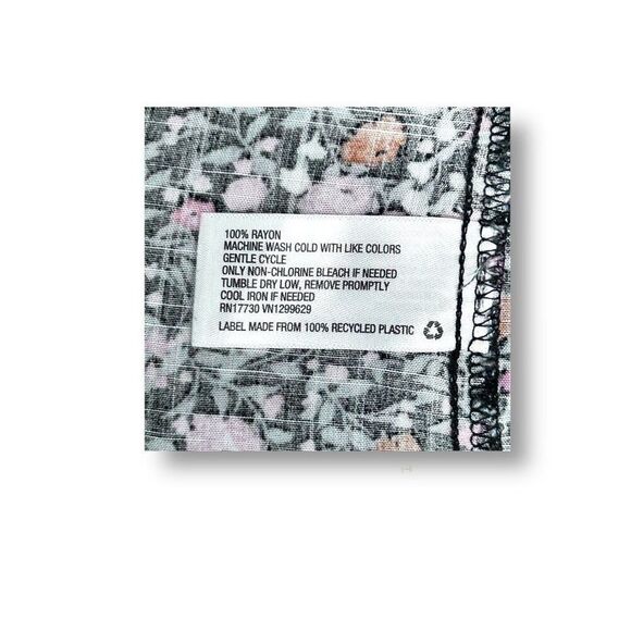 Knox Rose XXL Floral Boho Peasant Blouse Long Sleeve Tunic Top Flowy Cottagecore - Picture 3 of 7